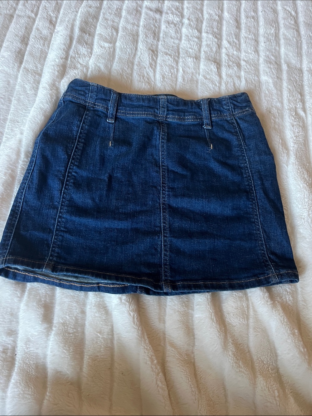 Free People Dark Blue Denim Mini Skirt - Picture 2 of 9